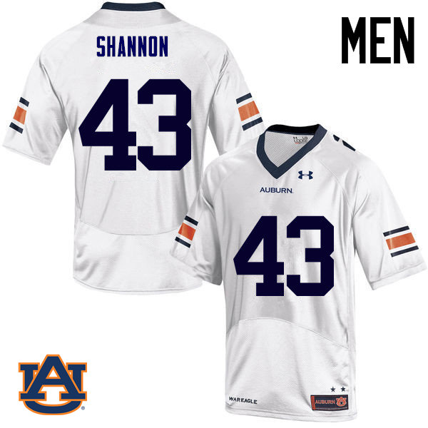 Men Auburn Tigers #43 Ian Shannon College Football Jerseys Sale-White